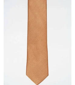 Heren Shirts & co Das slimline zijde zalmkleur