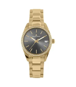 DAMES Jacques Lemans Datum horloge Derby Grey - Gold