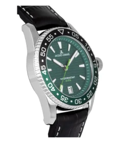 Heren Jacques Lemans Datum horloge Liverpool Diver Green - Black