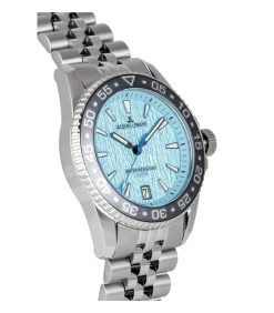 Heren Jacques Lemans Datum horloge Liverpool Diver Light blue