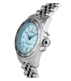 Heren Jacques Lemans Datum horloge Liverpool Diver Light blue