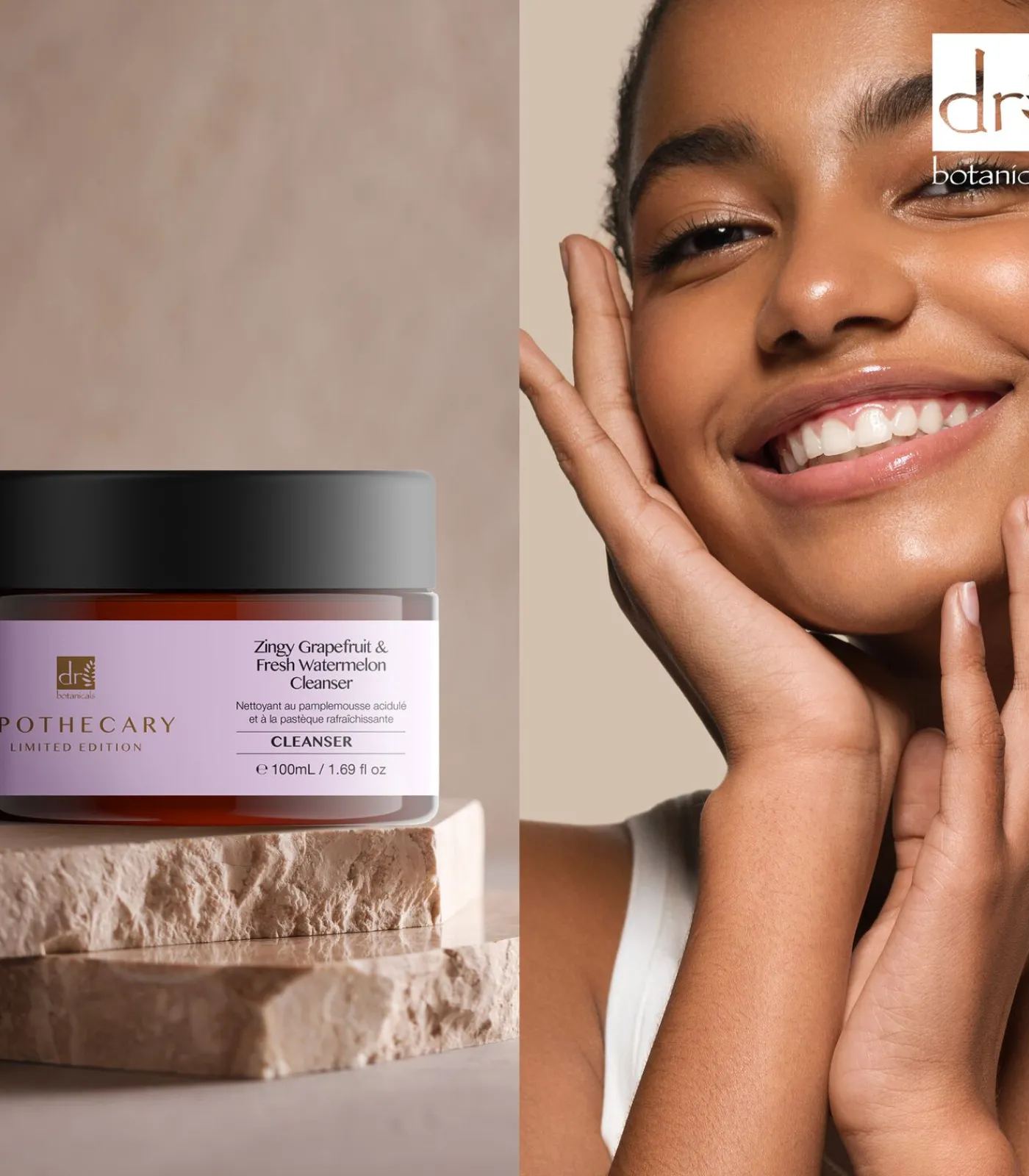 Dr Botanicals DB Pittige Grapefruit en Verse Watermeloen Reinigingsgel