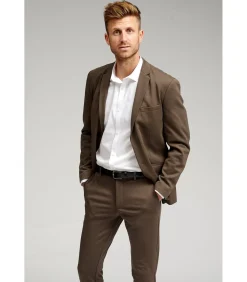 Best De Originele Performance Blazer - Donkerbruin Heren Kostuums & Blazers
