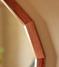 Tikamoon Decoratieve spiegel in massief palissanderhout 80x70 cm Jade