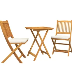 Online 3-delige bistro set voor in de tuin - Massief acaciahout Tuinmeubelen