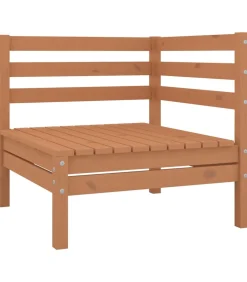 Clearance 4-delige Loungeset massief grenenhout honingbruin Tuinmeubelen