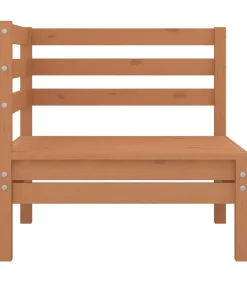 Clearance 4-delige Loungeset massief grenenhout honingbruin Tuinmeubelen