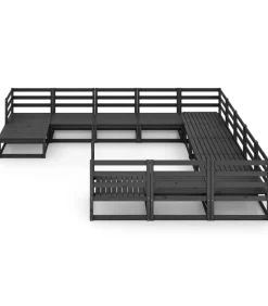 vidaXL 12-delige Loungeset massief grenenhout