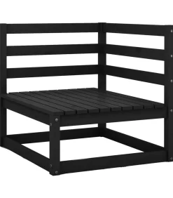 vidaXL 12-delige Loungeset massief grenenhout zwart