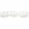 vidaXL 10-delige Loungeset massief grenenhout wit