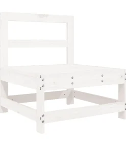 vidaXL 10-delige Loungeset massief grenenhout wit