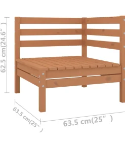 vidaXL 10-delige Loungeset massief grenenhout honingbruin