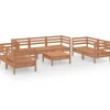 Online 8-delige Loungeset massief grenenhout honingbruin Tuinmeubelen