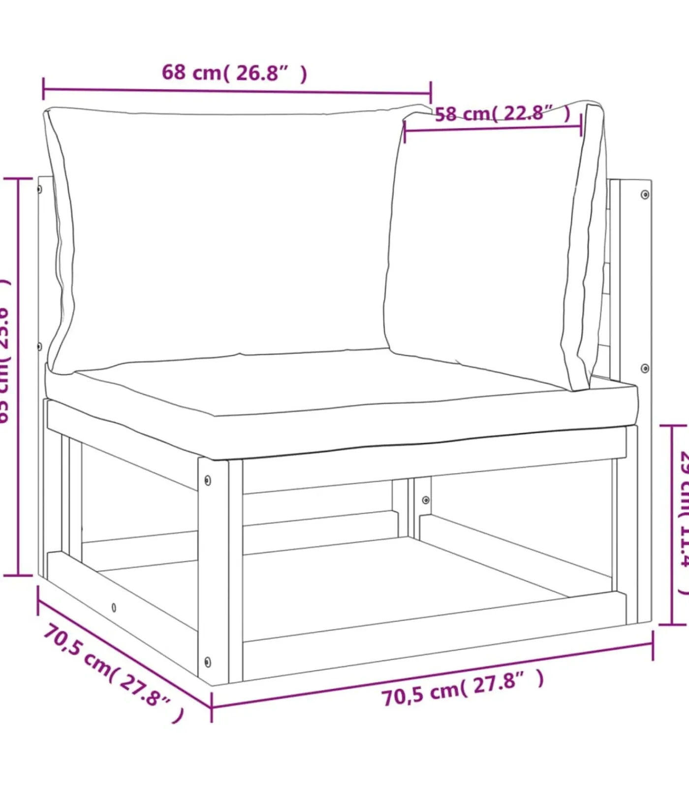 Discount 9-delige Loungeset met groene kussens massief hout Tuinmeubelen
