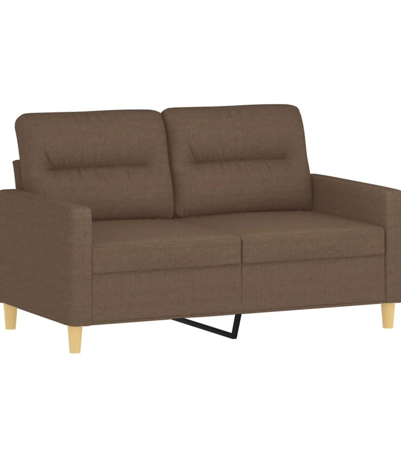 vidaXL 4-delige Loungeset met kussens stof bruin