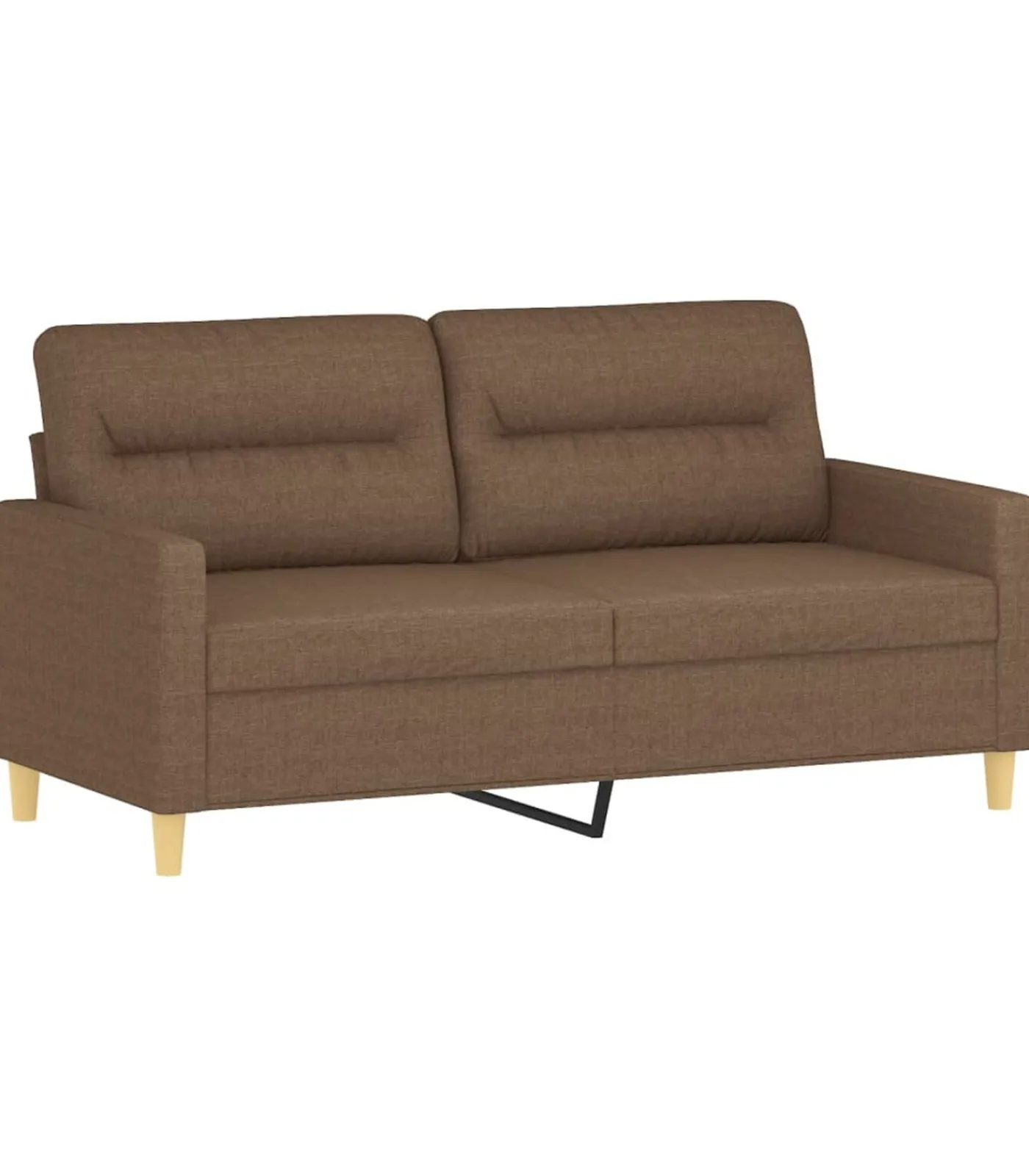 vidaXL 4-delige Loungeset met kussens stof bruin