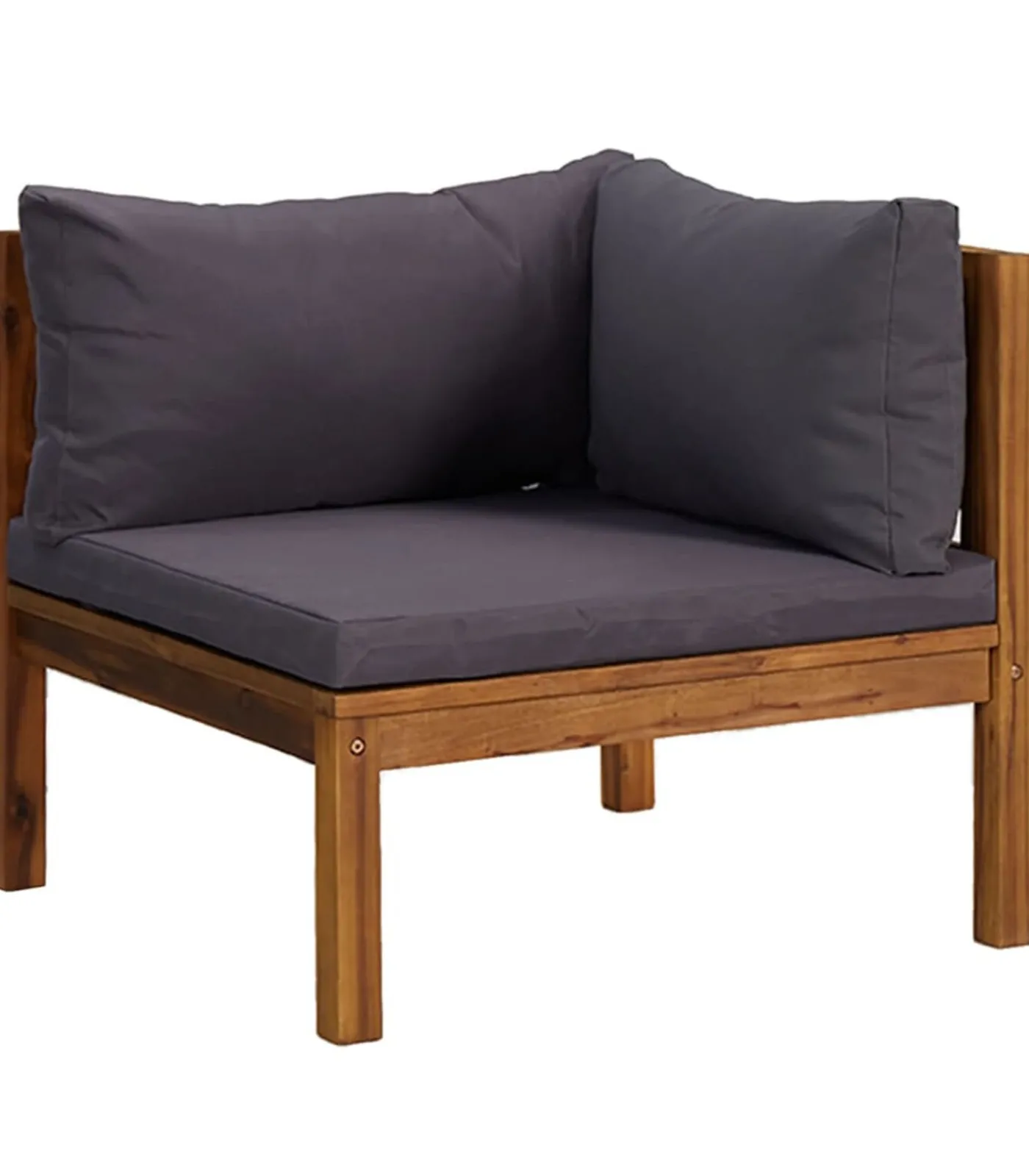 vidaXL 9-delige Loungeset met kussens massief acaciahout