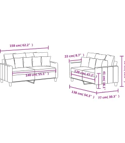 Online 2-delige Loungeset met kussens stof lichtgeel Zetels