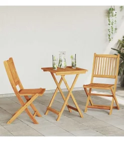 New 3-delige Tuin Bistro Set - Massief Acaciahout Tuinmeubelen