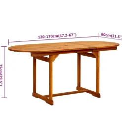 Outlet 7-delige Tuinset massief acaciahout Tuinmeubelen