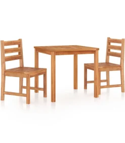 Hot 3-delige Tuinset massief teakhout Tuinmeubelen