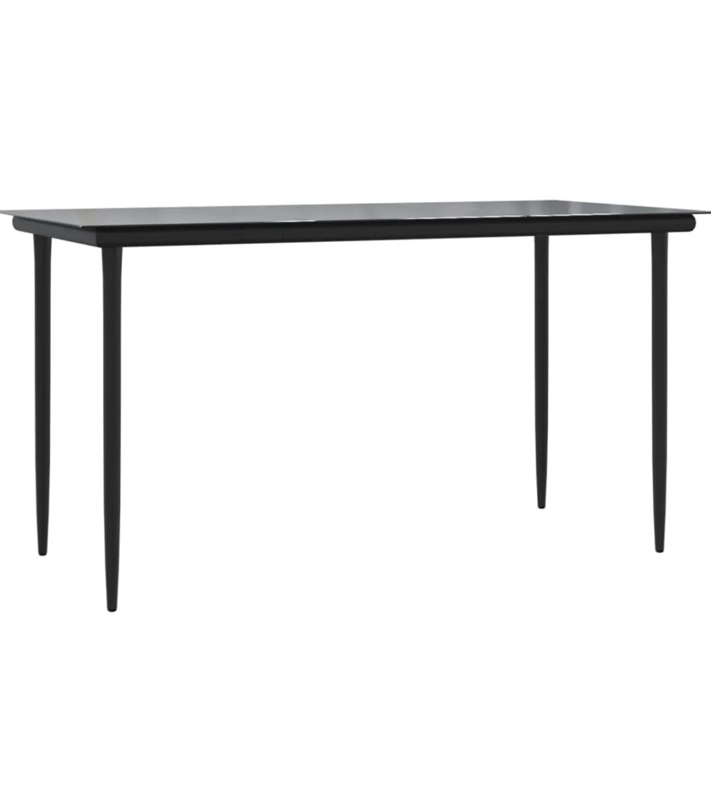 5-delige Tuinset met kussens poly rattan zwart Tuinmeubelen