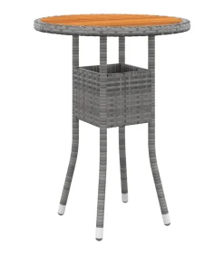 vidaXL 3-delige Tuinset poly rattan grijs