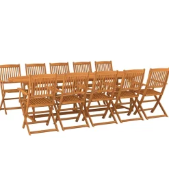 vidaXL 11-delige Tuinset 280x90x75 cm massief acaciahout