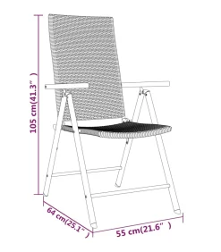 vidaXL 7-delige Tuinset zwart