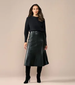 Sale Delilah Leren Rok Zwart DAMES Rokken