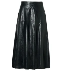 Sale Delilah Leren Rok Zwart DAMES Rokken