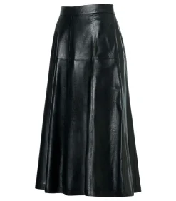 Sale Delilah Leren Rok Zwart DAMES Rokken