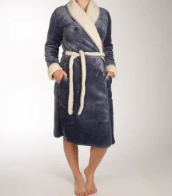 DAMES Pastunette Deluxe - Dames Badjas Fleece - Dark - Maat L
