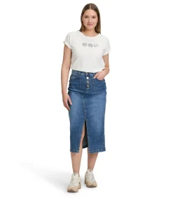 Online Denim rok DAMES Rokken
