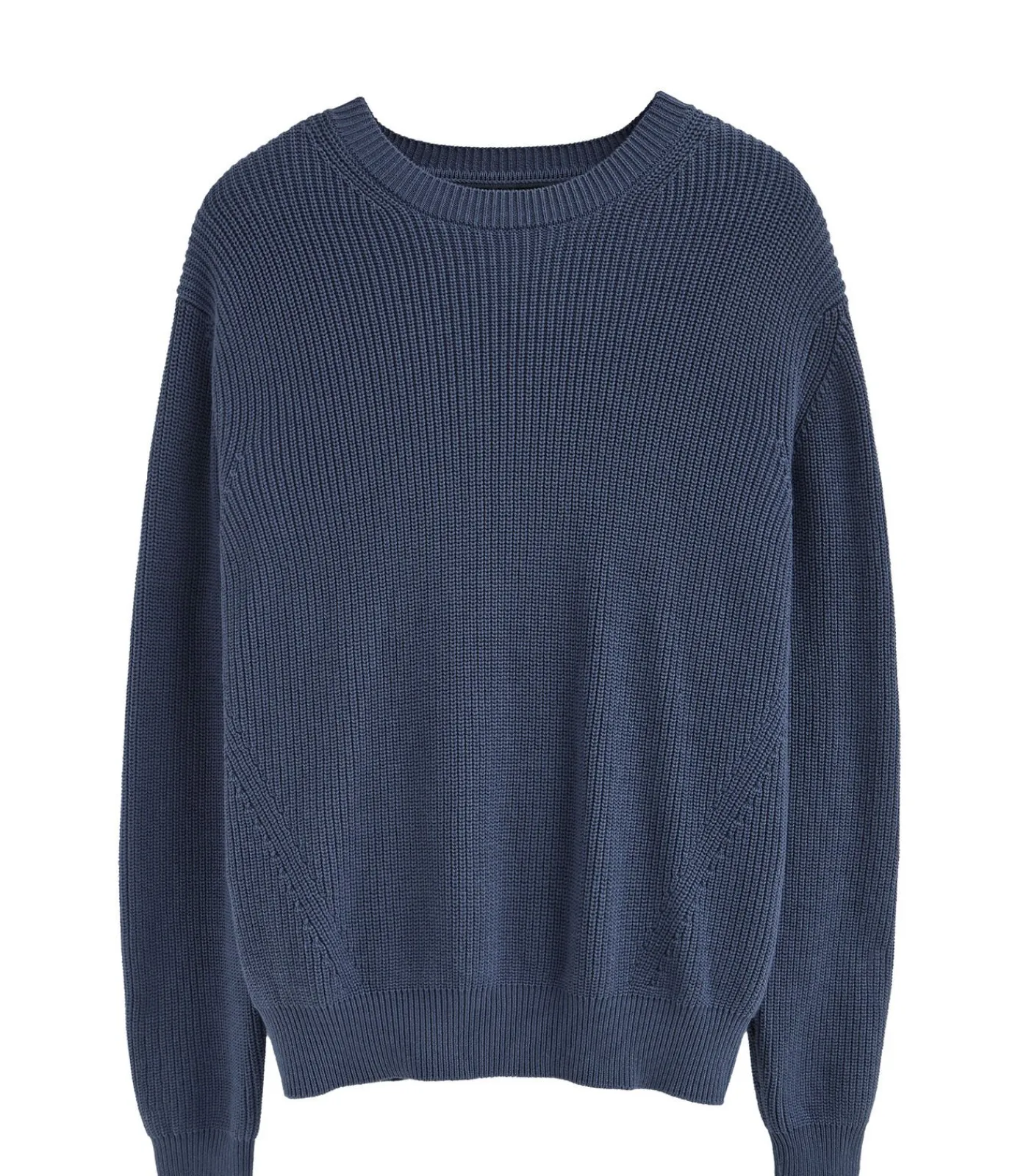 Sale Denimblauwe cardigan met Engelse ribbel en -patch Heren Truien & Cardigans