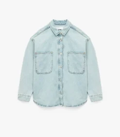 DAMES Koton Denimblouse met Knoopsluiting en Zakdetail