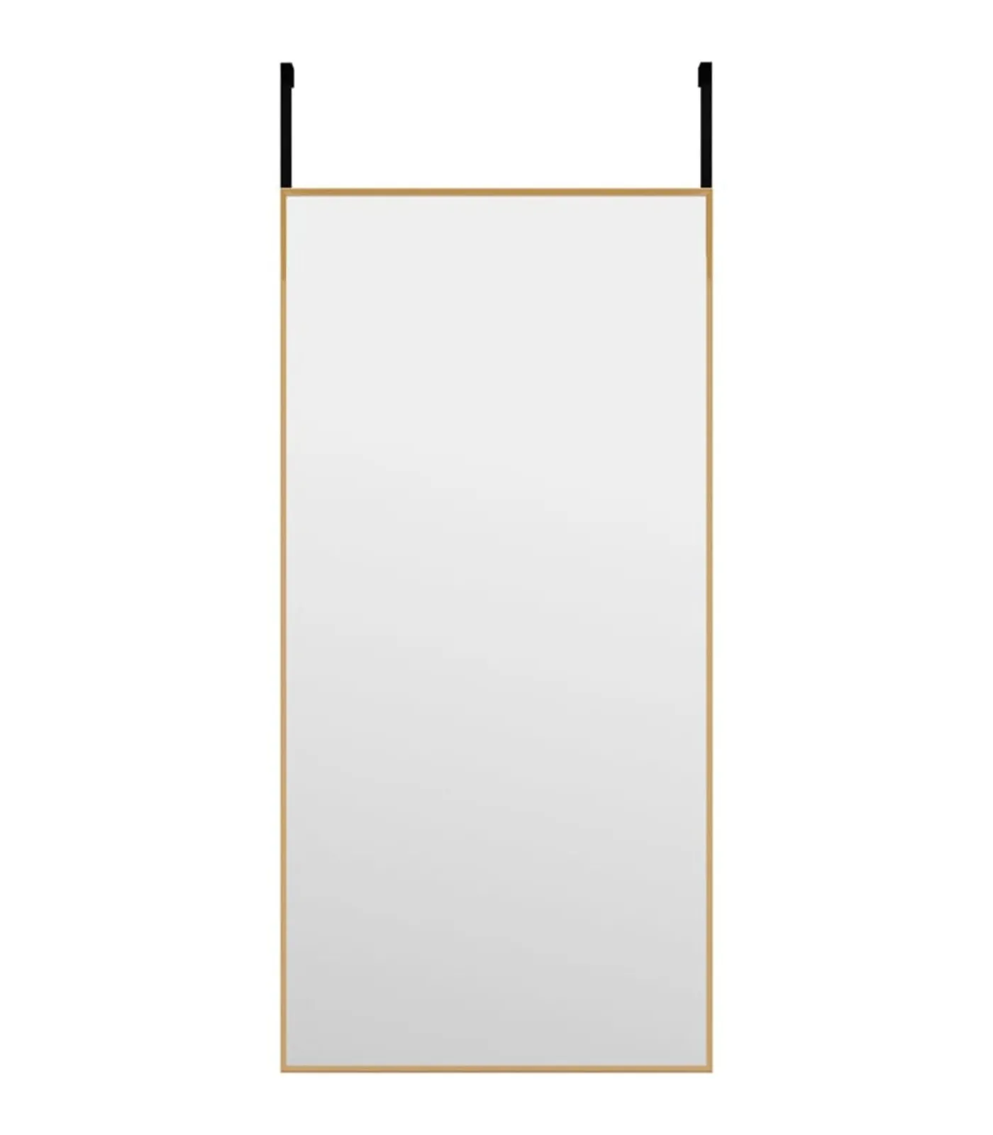 Deurspiegel 30x60 cm glas en aluminium goudkleurig Spiegels