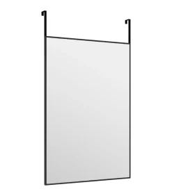 Clearance Deurspiegel 40x60 cm glas en aluminium zwart Spiegels