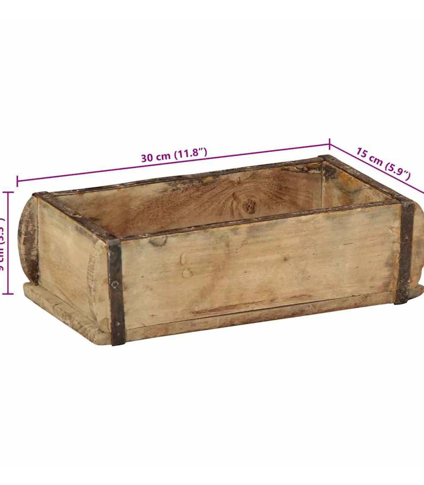 Best Dienblad met opslag 4 pcs Bruin 30 x 15 x 9 cm Organiseren