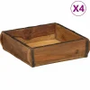 Discount Dienblad met opslag 4 pcs Bruin 31 x 29 x 10 cm Organiseren