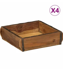 Discount Dienblad met opslag 4 pcs Bruin 31 x 29 x 10 cm Organiseren
