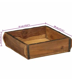 Discount Dienblad met opslag 4 pcs Bruin 31 x 29 x 10 cm Organiseren