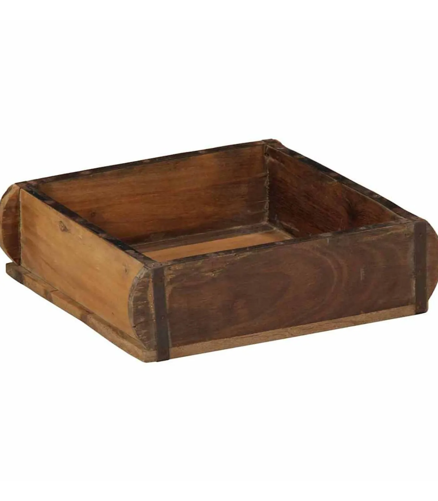 vidaXL Dienblad met opslag Bruin 31 x 29 x 10 cm