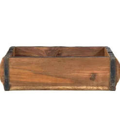 vidaXL Dienblad met opslag Bruin 31 x 29 x 10 cm