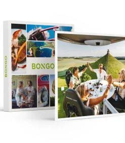 Online Dinner in the Sky: 4-gangenmenu met champagne en sparklers boven de Leeuw van Waterloo - Eten & drinken Geschenken