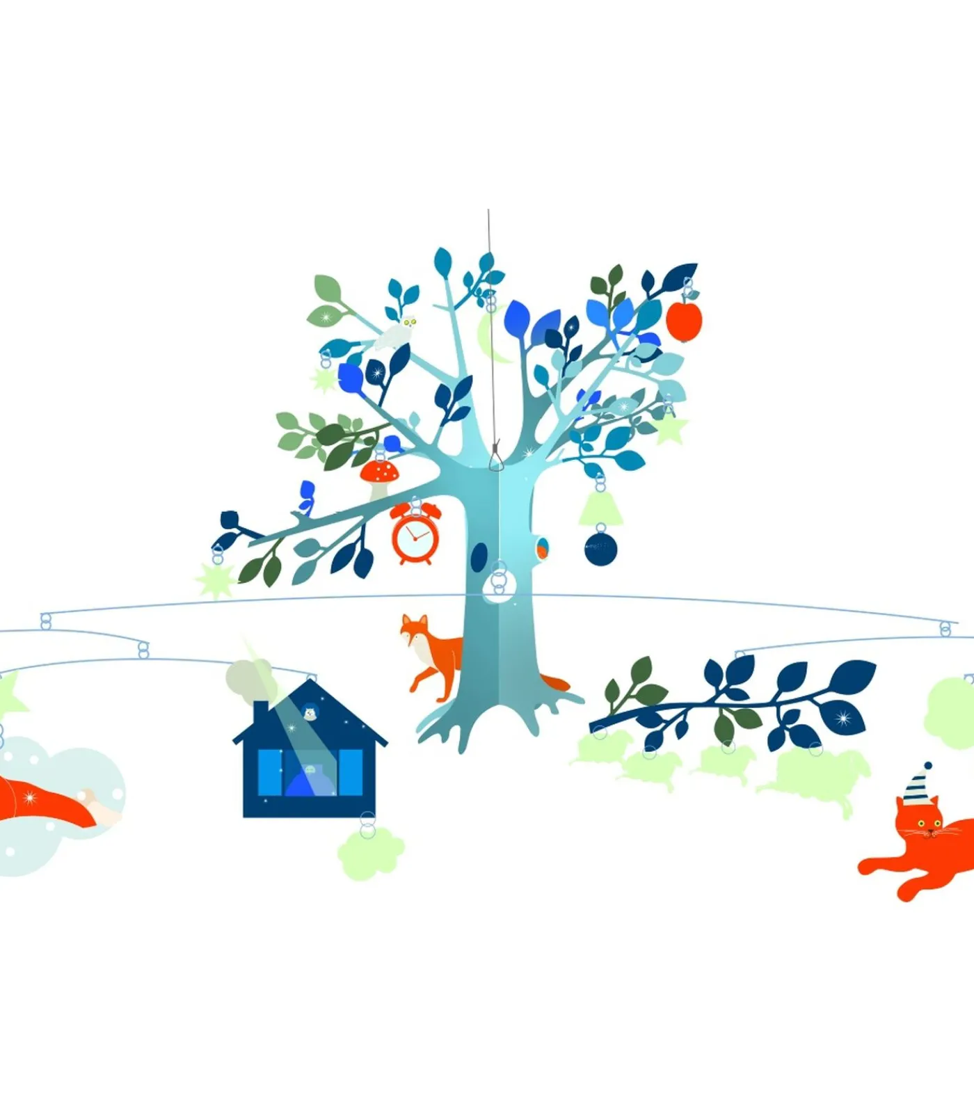 Kinderen Djeco baby mobiel An unusual night