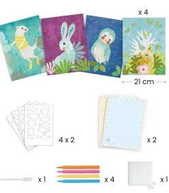 Kinderen Djeco creatieve set papier knutselen met vloeipapier voor kinderen