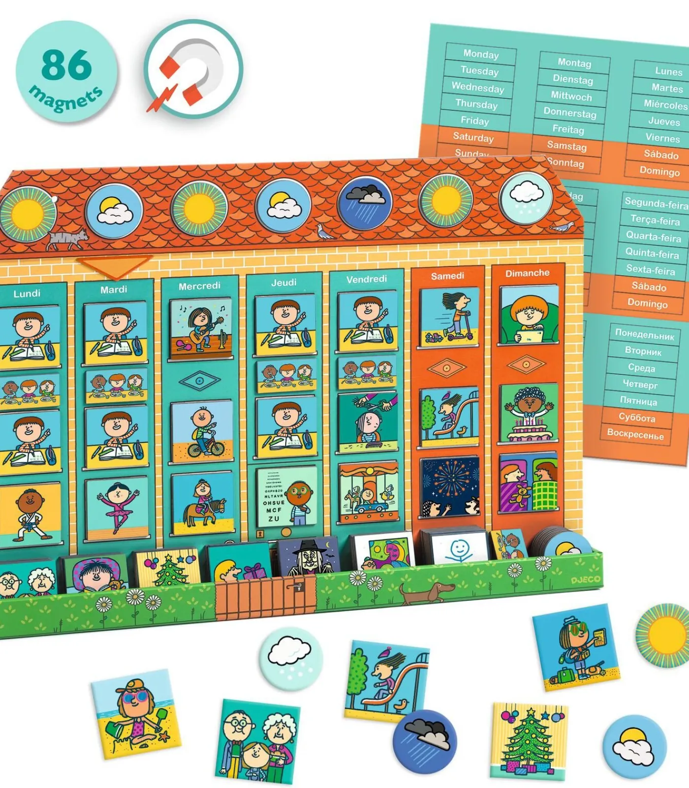 Sale magnetische kalender weekplanner - educatief speelgoed Kinderen Speelgoed