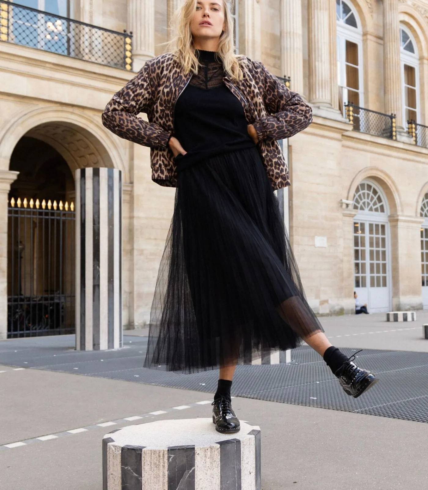 New DJUDY - Geplooide tule rok tot op de helft met een vloeiende drapering DAMES Rokken