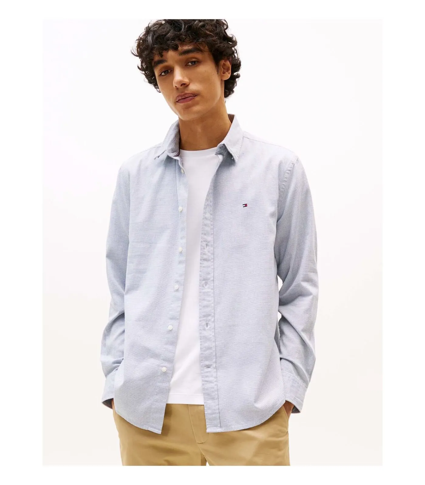 Heren Tommy Hilfiger Dobby Ls Rf Shirt